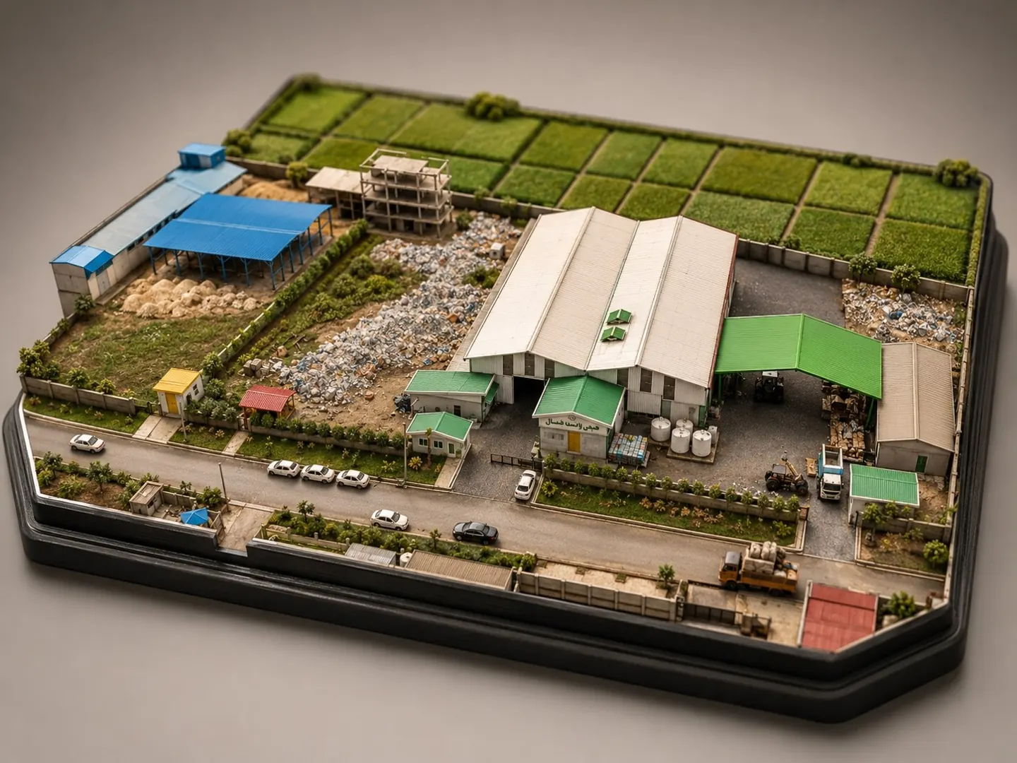 Conceptual miniature illustration of the Shimi Plast Shomal plant