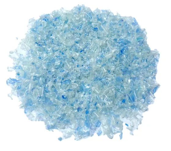 White hot-washed PET flakes